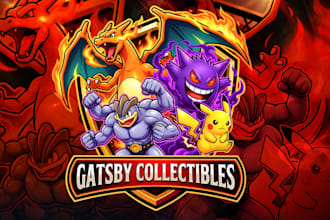 design amazing pokemon logo for your tcg business, whatnot, streaming
