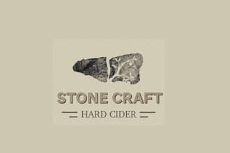 do trendy stone craft logo design with brand identity in your range