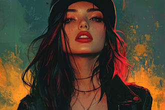 do comic book illustration for your comic or webtoon