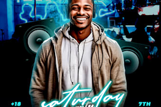 design custom birthday flyers, party, dj, event, club flyer