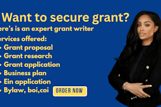 complete 501c3 paperwork, grant proposal writing, grant research, rfps