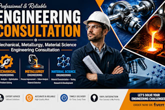 provide mechanical, metallurgy, material science engineering consultation