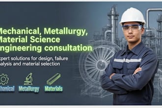provide mechanical, metallurgy, material science engineering consultation