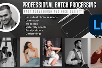 perform batch processing in lightroom for wedding, family photos, and love story