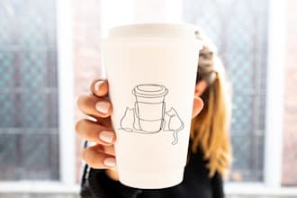 draw continuous line drawing logo or illustration