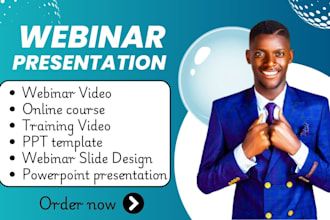 create a video presentation for your course webinar or training ppt slides