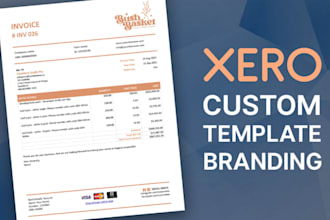 design xero invoice design, xero setup, xero custom invoice templates, xero