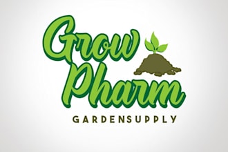 modern gardening logo design with vector files