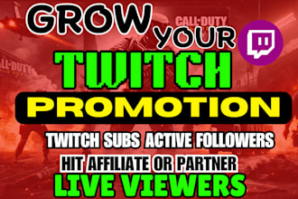 do twitch promotion to get live twitch viewers