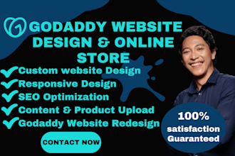 design godaddy website, redesign godaddy ecommerce online store