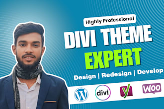 create divi wordpress website,divi website design or redesign with divi theme