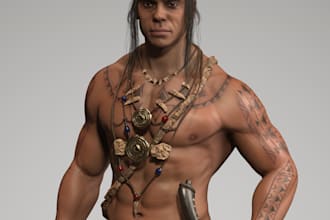 video game fighter, uv map metahuman rig,unreal highpoly human,retexture,animate