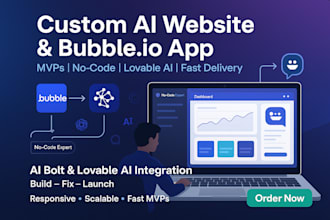 build a custom ai website lovable ai bolt new bubble app bubble io mvp webapp
