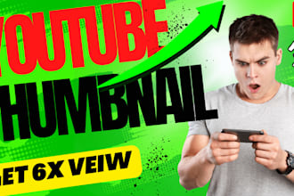 design eye catching thumbnail for your 6x video view