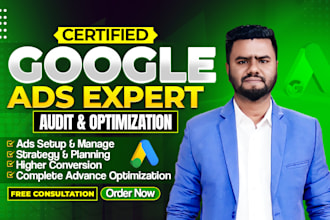 audit and optimize google ads, adwords, PPC search campaigns as a SEM specialist