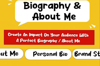 write you astounding linkedin bio, author biography, about me,linked1n profile