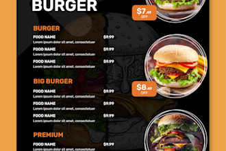 design restaurant, cafe, food, takeaway, and minimal menu