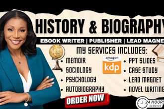 edit, write american history ebook, memoir novel, autobiography article, script