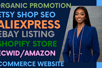 organic promotion for etsy shop amazon store aliexpress ebay ecwid shopify sales