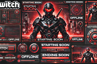 do animated graphics and overlay for your streaming channel twitch
