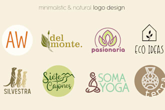 design minimalist and natural logo for your brand