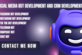 create social media bot, facebook bot, tiktok bot, instagram bot