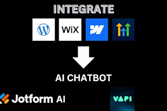 integrate wordpress, gohighlevel webflow with ai chatbot, jotform ai, retell ai