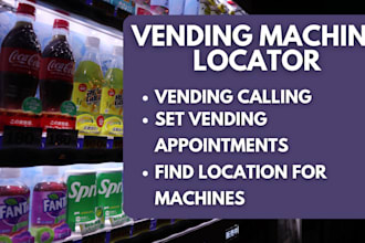cold calling vending machine , cold caller, vending machine locator