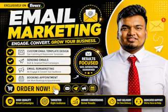 design custom HTML email template, send b2b cold emails