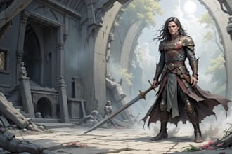 draw dnd character art, rpg illustration,