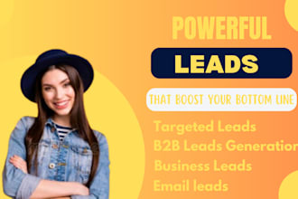do b2b lead generation, business lead, prospect list, linked and email leads