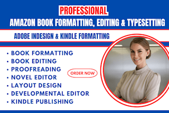 be your KDP book editor proofreading adobe indesign book formatting novel editor