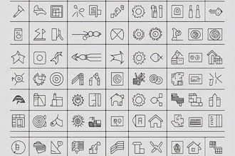 make custom minimalistic line icon design