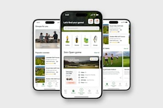 build custom golf app, golf course booking app, golf club app, golf locator app