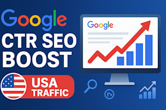 boost USA organic CTR improve google serp CTR with ranking keywords SEO clicks