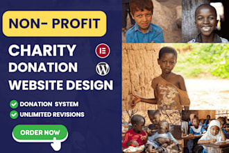 design a professional nonprofit, ngo, charity and fundraising website