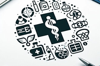 create modern medical healthcare and fitness logo for you