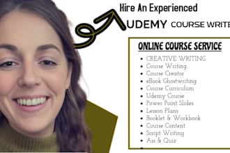 build a complete udemy course, online course curriculum course ebook
