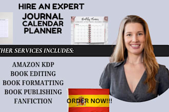 design a custom printable planner, calendar, journal