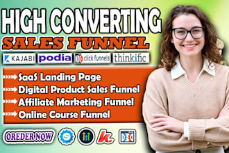 design saas landing page digital product sales funnel affiliate marketing funnel