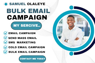 do email campaign, send mass send email blast cold email sms marketing mailchimp