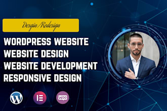build wordpress website design revamp wordpress website development elementor