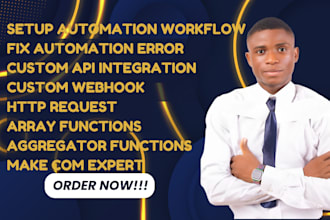 setup make com automation, fix made com error, integromat, make scenario, openai