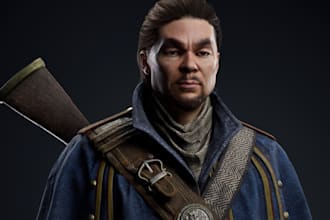 do realistic 3d metahuman character game character facial expression rigging ue5