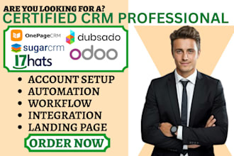 setup onepage crm sugar crm honeybook  automation 17hats dubsado workflow odoo