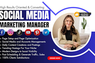 be your social media manager, content creator and social media marketing