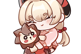 draw chibi or emote anime art