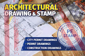 licensed architecture drawing for permit drawing tennessee ohio arizona pe stamp