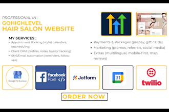 design hair salon spa bridal brush and style extension revamp attachment website