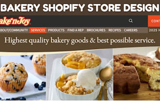 bakery website bakery shopify store cake website cookies store food website